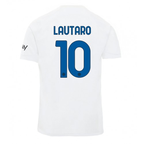 Moški Nogometni dresi Inter Milan Lautaro Martinez #10 Gostujoči 2023-24 Kratek Rokav